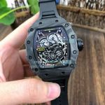 Swiss Quality Replica Richard Mille RM035-02 Skeleton Dial Carbon Watch Black Strap 